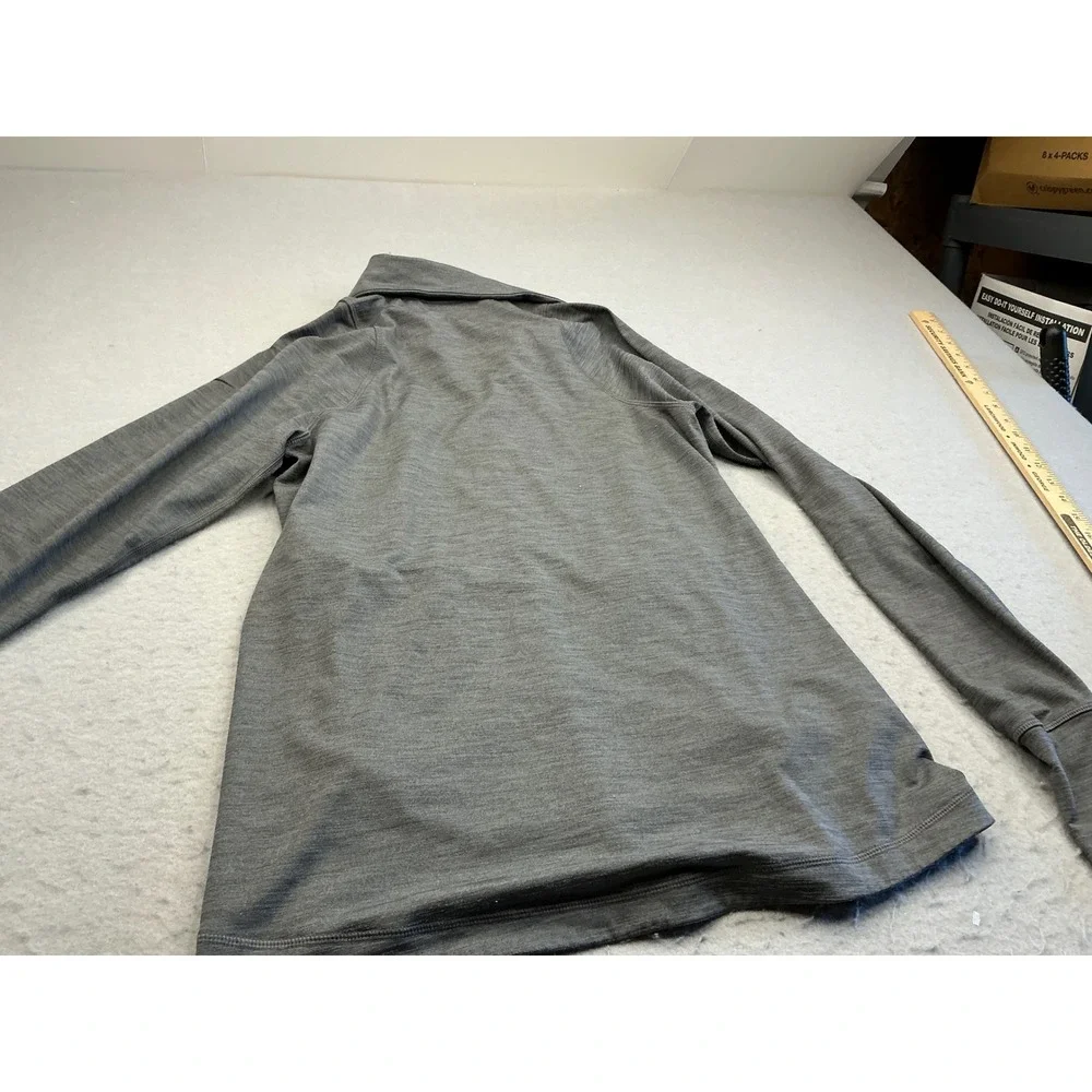 Nike Dri-FIT Jacket Gray Space Dye Full Zip Thumbhole Pockets Size L Athletic